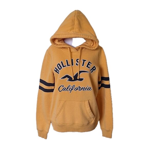 HOLLISTER YELLOW HOODIE SIZE MEDIUM - Picture 1 of 3
